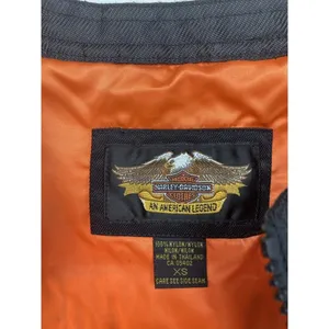 *Harley Davidson Womens Vest Size XS Black Racing Zip Motorcycle Biker Nylon thumbnail 8