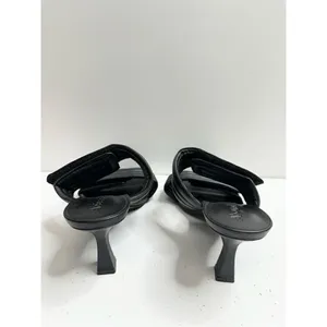 Abound Sandals Size 6 Black Qarly Open Square Toe Slip On‎ Heels thumbnail 7