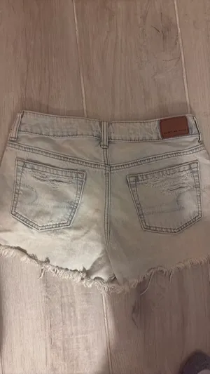 American Eagle Cut-Off Denim Shorts Sz 0 thumbnail 6