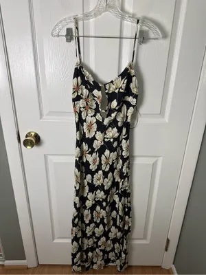 Reformation Zia Dress in Oriole L thumbnail 2