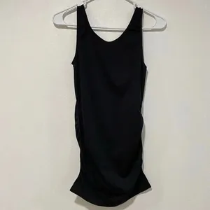 Motherhood Maternity Black Ruched Tank Top Size S/M Stretch Nylon Spandex thumbnail 2