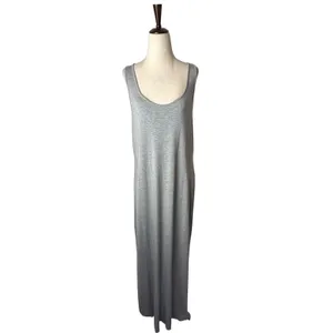 Fabletics Lliana Maxi Dress Women XXL Gray Racerback Side Slit‎ Athleisure Yoga thumbnail 2