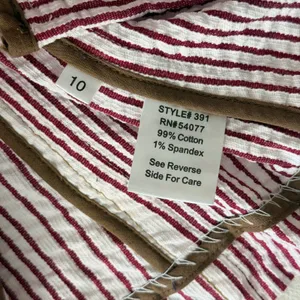 Cabi Captain's Seersucker Striped 2-Button Blazer Womens 10 Red White thumbnail 5