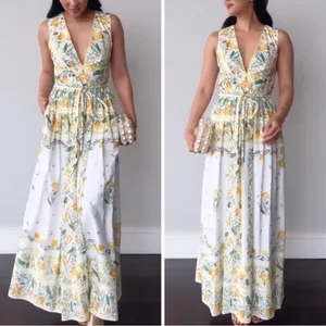 NEW Antonio Melani x Style by Simkins Hannah Poplin V-Neck Belted Maxi Dress ~ 8 thumbnail 2