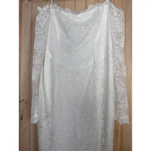 NWT Lulus Beloved Promise White Lace Off Shoulder Mermaid Maxi Dress Bridal XL thumbnail 8