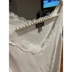 style & co white lace tank woman's XL‎ thumbnail 3