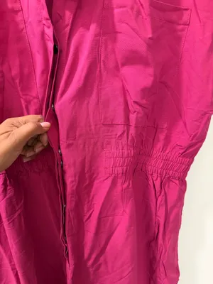 Nwt Pink Short Sleeve Button Front Romper Size XL thumbnail 6