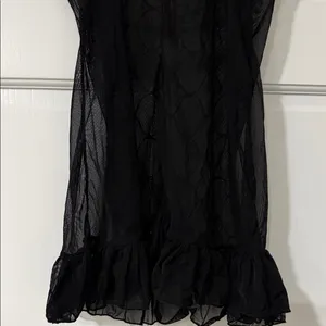 Native Intimates Babydoll Teddy 36B Medium Black Red Lace Sheer Rhinestones thumbnail 10