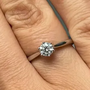 1 Ct Solitaire Engagement Ring Brilliant-Cut Simulated‎ Diamond, Size 8 thumbnail 12