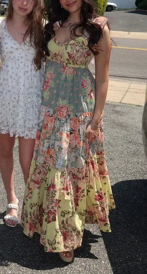 Anthropologie Yellow Dress Maxi thumbnail 2