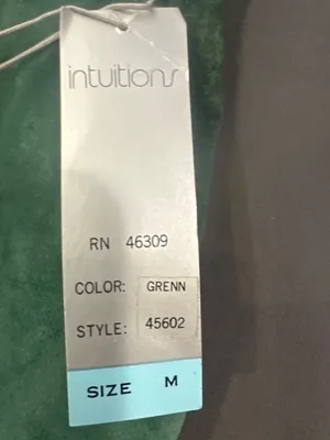 Vintage 90s Women M Intuition Sport Green Suede Leather Barrel Pants NWT thumbnail 3