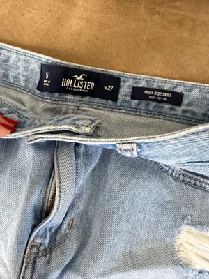 Hollister Distressed Denim Mini Skirt thumbnail 3