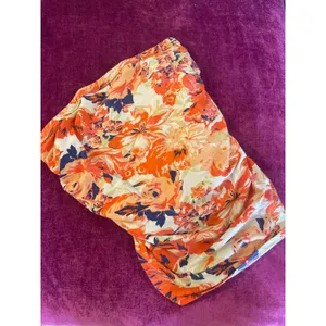 Anthropologie MAEVE Floral Ruched Tube Top Size Medium M FEMININE SEXY Smocked thumbnail 3