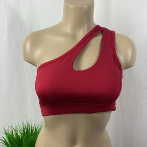 Savvi Red 1 Shoulder Cropped Athletic Sport Top NEW S thumbnail 2