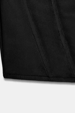 BNWT Zara Black Asymmetric Draped Bell Sleeve Tulle Top thumbnail 5
