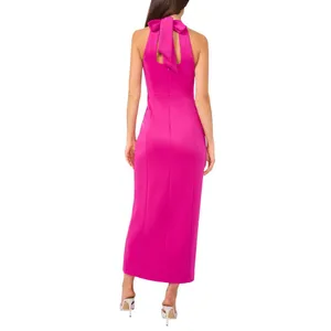 CeCe Womens Halter Maxi Dress DC93110092Z Fuchsia Pink 8 thumbnail 8