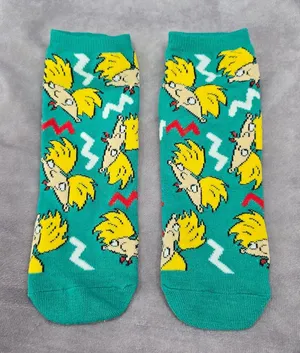 Viacom Green Hey Arnold Green Low Ankle‎ Socks 1 Pair thumbnail 1