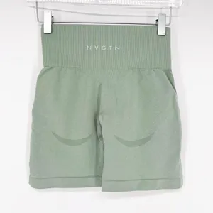 NVGTN High Rise Ribbed Bike Shorts XS Green thumbnail 1