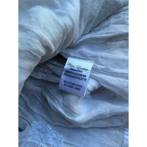 Cotton Mini Skirt Boho White Gold Lurex Smocked Romantic Size L Chloe Laetitia thumbnail 10