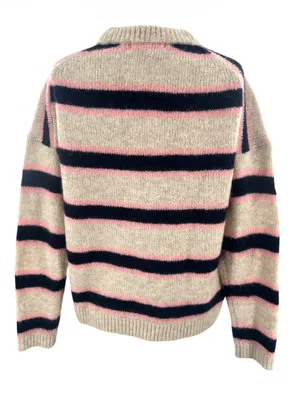 BODEN Fluffy Stripe Jumper sweater mohair wool‎ blend sz XS thumbnail 3
