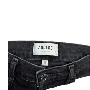 Agolde Nico High Rise Slim‎ Jeans Cosmopolitan Black Gray Wash 28 Women Denim thumbnail 10