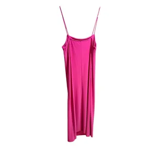 Zara Women’s Bright Pink Midi Fitted Dress Sz‎ M thumbnail 4