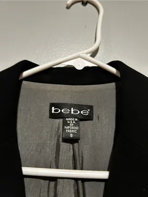 bebe Black Long Trench Coat thumbnail 2