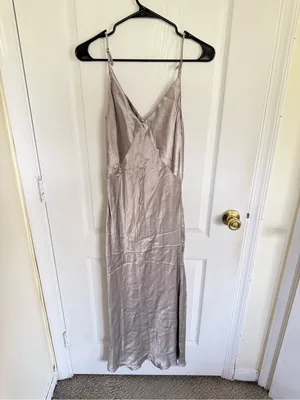 DISSH Simone Slip Dress in Pewter Satin thumbnail 6