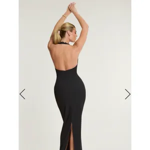 Oh Polly Black Halter Maxi Dress US 8 Bodycon Formal Stretch thumbnail 9