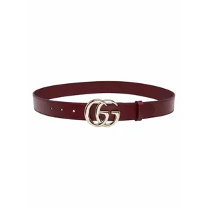 Gucci GG Marmont Belt Red Leather Gold Buckle Women Size 95/38 thumbnail 3