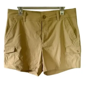 Eddie Bauer Women’s Cargo Hiking Shorts Khaki Tan Size 12 thumbnail 2