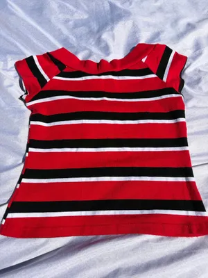 Y2K Zoey Beth red and black shirt Size M thumbnail 6