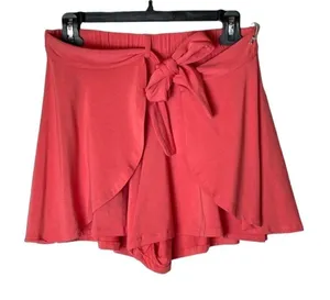 Tart Collections‎ Pink Coral Elastic Waist Wrap Tie Front Cody Shorts Size S thumbnail 1