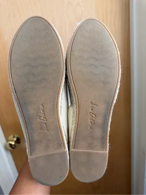 Sam Edelman Women’s Cream Leather Espadrille Loafers. Size: US 8 thumbnail 7
