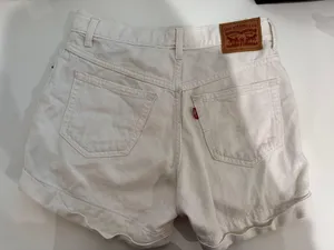 Levi's White Denim Shorts thumbnail 2