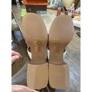 Madewell The Saige Double Strap Heeled Mules Sandal Leather Pale Oyster Size 11 thumbnail 7