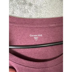 Garnet Hill Boxy Ruffle Detail Tee Small Garnet 3/4 Sleeve Tunic Organic Cotton thumbnail 5