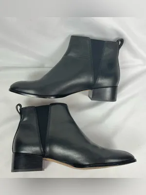 Madewell The Carina Boot True Black Leather Chelsea Ankle Booties Sz 10 thumbnail 10