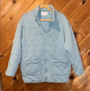 Oversized light blue quilted jacket Size L thumbnail 1
