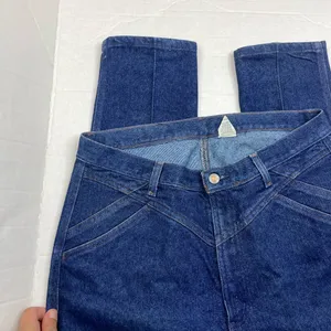 Vintage Rockies Dark Wash High Waist Stiff Denim Bareback Straight Leg Jeans thumbnail 3