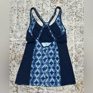 PATAGONIA razor back tank top with Bra size Small blue organic cotton thumbnail 3