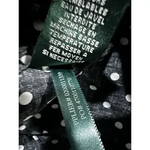 Ralph Lauren Polka Dot Long‎ Sleeve Button Front Shirt BLACK Size 4 thumbnail 3