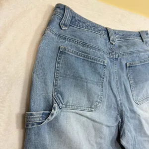 VTG Sonoma Carpenter Jean 12 Petite Cropped Denim Utility Pockets Light Wash 90s thumbnail 3