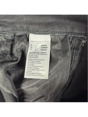American Eagle Next Level Stretch Black Jegging Jeans Women 6 Skinny Mid Rise thumbnail 3