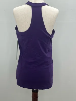 Alo Yoga Relax Tank Top Deep Purple Bamboo Athletic Workout Racerback NWT Large thumbnail 4