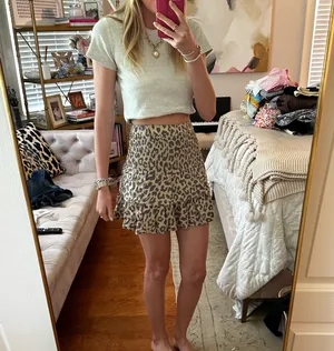 Leopard smoked skirt Brown Size XS thumbnail 2