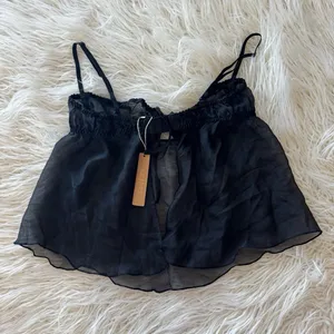 Skims Romance Babydoll Top Onyx Size Small thumbnail 8