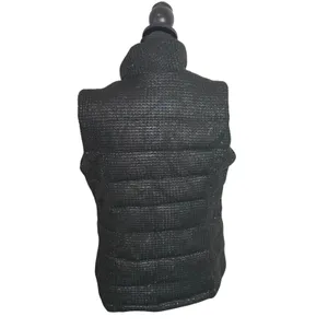 Charter Club Black Metallic Gold‎ Tweed Puffer Vest Quilted Jacket Size S thumbnail 4