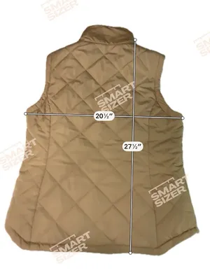 Free Country Women's Quilted Vest Tan Zip Up Large Outerwear Coat Sleeveless thumbnail 5