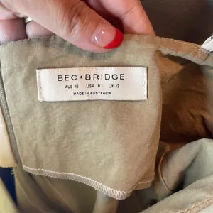 BEC & BRIDGE‎ Artie Mini Dress Tan/White Size 8 thumbnail 4